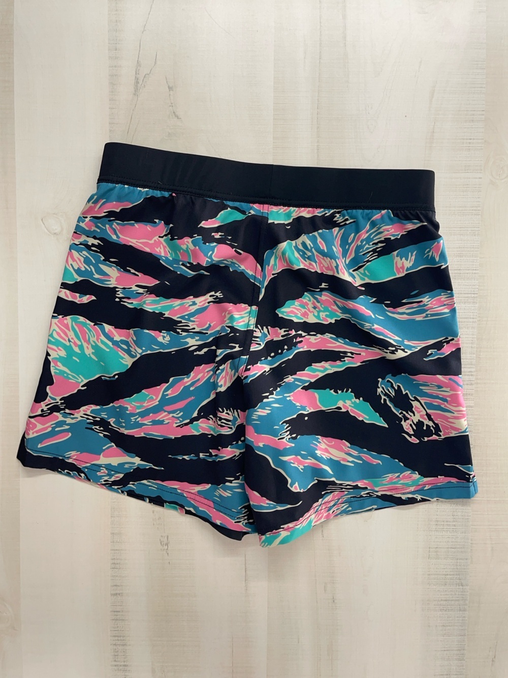 TACHUNTFISH printed swim outdoors athletic shorts S blue pink - Picture 5 of 5
